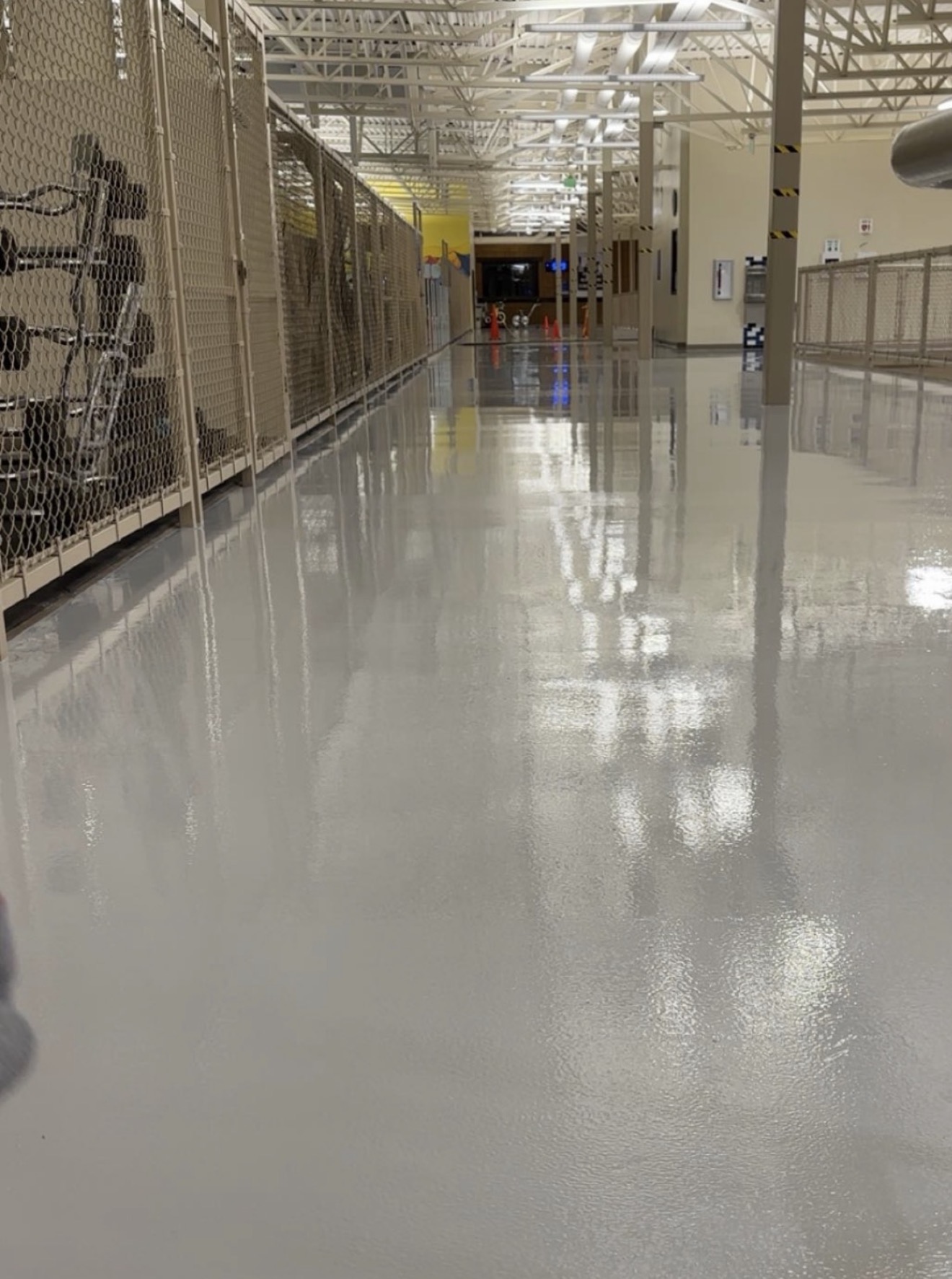 Large commercial epoxy floor Salem Oregon warehouse