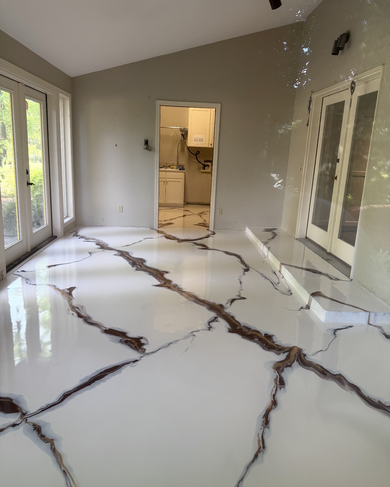 Metallic epoxy floor Keizer Oregon
